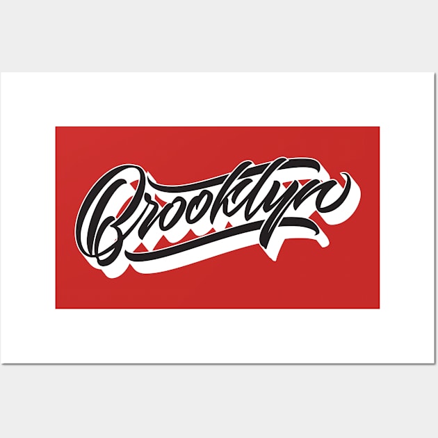 Brooklyn hand made original lettering Wall Art by Already Original